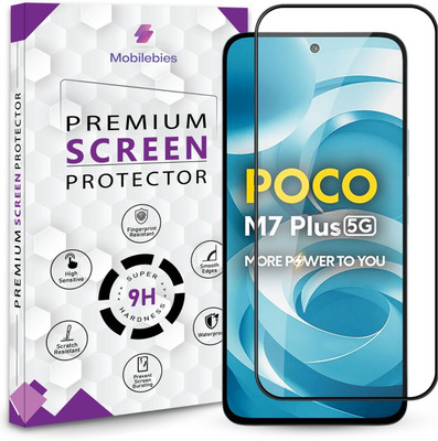 Mobilebies Tempered Glass Guard for Poco M7 Plus 5G Premium Screen Protector Guard with Easy Installation Kit(Pack of 1)