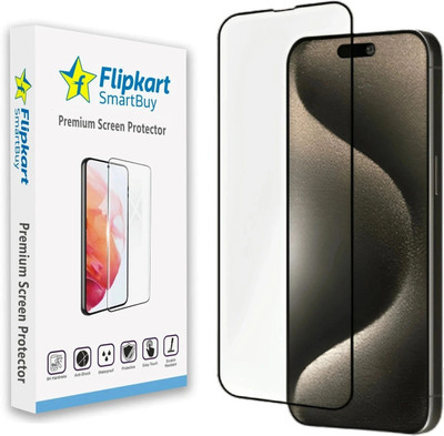 Flipkart SmartBuy Tempered Glass Guard for Apple iPhone 15, Apple iPhone 16, Apple iPhone 15, iPhone 16, Premium Gorilla Edge to Edge Military-Grade Screen Guard, with Easy Installation Kit(Pack of 1)