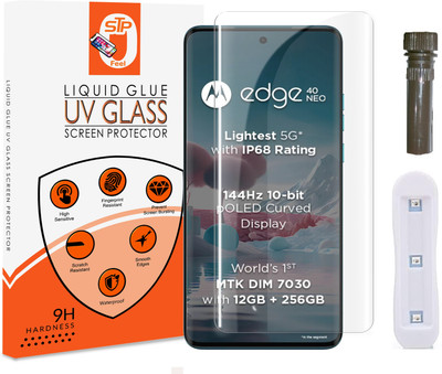 Maxboost Tempered Glass Guard for Motorola Edge 40 Neo, Moto Edge 30 Fusion Advanced Border Less UV Screen Protector Guard with Installation Kit(Pack of 1)