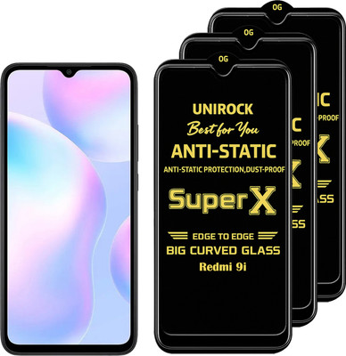 Unirock Tempered Glass Guard for Redmi 9i(Pack of 3)