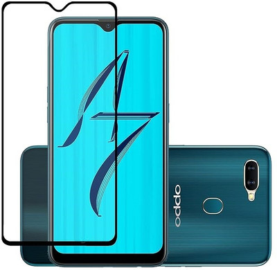 Caseworm Tempered Glass Guard for Oppo A7 edge to edge screen guard(Pack of 1)