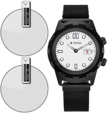 KHWABEEDA Tempered Glass Guard for TITAN CONNECTED X HYBRID SMART WATCH ( PACK OF 2)(Pack of 2)
