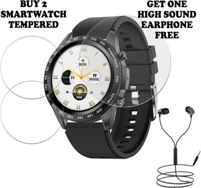 SOMTONE Tempered Glass Guard for SENBONO 2021 MAX 3 SMART WATCH BUY PACK 2 AND GET ONE EARPHONE FREE(Pack of 2)