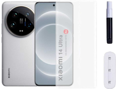 ALFA URBAN Tempered Glass Guard for Xiaomi 14 Ultra Screen Protector Full Adhesive UV Glue Curved Edge to Edge Full Screen Coverage - Easy Installation(Pack of 1)