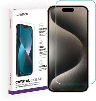 CZARTECH Tempered Glass Guard for APPLE Iphone 15 Pro(Pack of 1)
