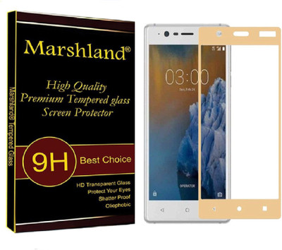 MARSHLAND Tempered Glass Guard for Nokia 3 Gold Color Full Screen Protection(Pack of 1)