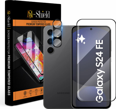 MS-Shield Tempered Glass Guard for SAMSUNG Galaxy S24 FE 5G, Advanced HD+ Gorilla Glass & Camera Lens Protector(Pack of 1)