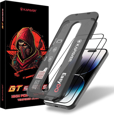 Kapaver Tempered Glass Guard for Apple iPhone 14 Pro(Pack of 2)