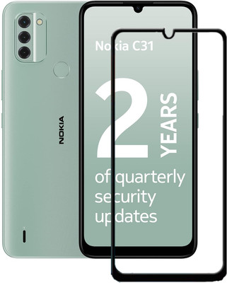 Caseline Tempered Glass Guard for Nokia C31(Pack of 1)