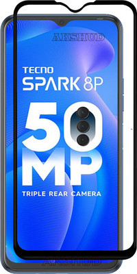 AKSHUD Tempered Glass Guard for Tecno Spark 8P(Pack of 1)