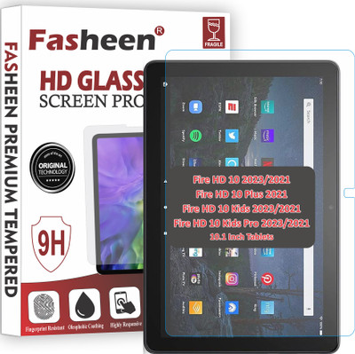 Fasheen Tempered Glass Guard for Amazon Fire HD10 Plus 2021 & Fire HD10 2021 & HD10 Kids 2021 & HD10 Kids Pro 2021/2023 (10.1 Inch)(Pack of 1)