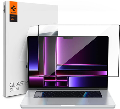 Spigen Tempered Glass Guard for MacBook Pro 16 inch (M4 / M4 Pro / M4 Pro Max / M3 series / M2 series / M1 series)(Pack of 1)