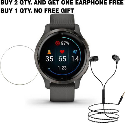 SOMTONE Tempered Glass Guard for GARMIN Venu 2S Smartwatch BUY 2 QTY AND GET ONE EARPHONE FREE(Pack of 1)