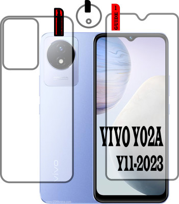 RapTag Front and Back Tempered Glass for Vivo Y11 2023 [Bubble Proof] [Transparent] [Anti Scratch].91.260(Pack of 2)