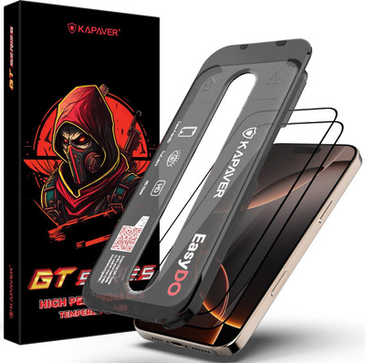 Kapaver Tempered Glass Guard for Apple iPhone 16 Pro(Pack of 2)