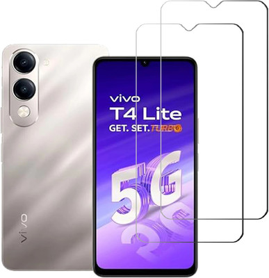 KARTRAY Tempered Glass Guard for Vivo T4 Lite 5G, iQOO Z10 Lite 5G(Pack of 2)