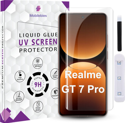 Mobilebies Tempered Glass Guard for Realme GT 7 Pro Premium HD+ UV Glass with Installation Kit(Pack of 1)