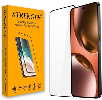 XTRENGTH Tempered Glass Guard for Realme GT 7, Realme GT 7T, Realme GT 7 Dream Edition, Realme GT 7 5G, Realme GT 7T 5g, Realme GT 7 5G Dream Edition, Edge to Edge Screen Protector, with Easy Installation Kit(Pack of 1)