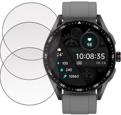 KHWABEEDA Tempered Glass Guard for FIRE-BOLTT INVINCIBLE PLUS 1.43 SMART WATCH TEMPERED GLASS (PACK OF 3)(Pack of 3)