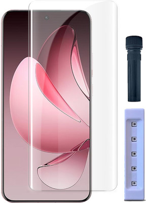 OneTech Tempered Glass Guard for Oppo Reno 13 Pro 5G 9H Hardness, UV Advanced Screen Protector with Easy Installation Kit(Pack of 1)