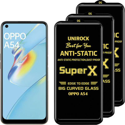 Unirock Tempered Glass Guard for OPPO A54(Pack of 3)