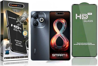 FAIYER BEAT Tempered Glass Guard for Premium high definition Tempered Glass For INFINIX SMART 8 HD (high definition finish,Pack Of 1) Advanced gaming high definition Full Screen Coverage Screen Protector for INFINIX SMART 8 HD(Pack of 1)
