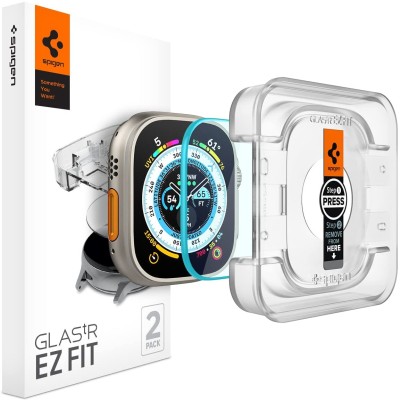 Spigen Tempered Glass Guard for Apple Watch Ultra (49mm)(Pack of 2)