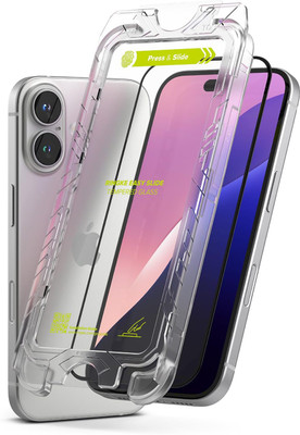 Ringke Tempered Glass Guard for Apple iPhone 16(Pack of 2)