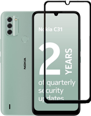 Caseline Tempered Glass Guard for Nokia C31(Pack of 1)
