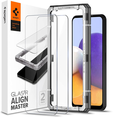 Spigen Tempered Glass Guard for Samsung Galaxy A22 5G(Pack of 2)