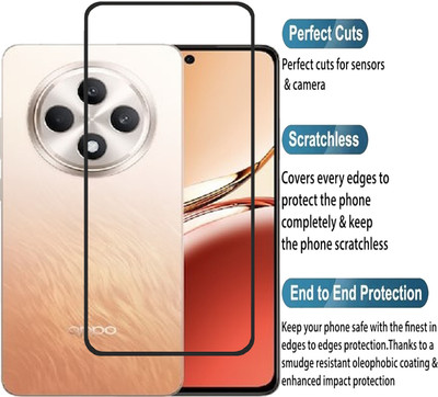 BRENZZ Tempered Glass Guard for Oppo Reno12 F, Oppo Reno12F, Oppo Reno 12 F(Pack of 1)