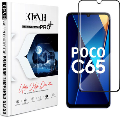KLAH Tempered Glass Guard for POCO C65(Pack of 1)