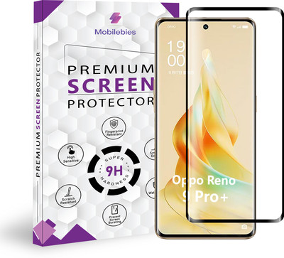 Mobliebies Tempered Glass Guard for Oppo Reno 9 Pro Plus Advanced Black Border Screen Protector(Pack of 1)