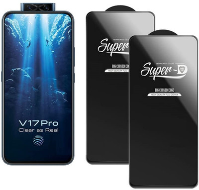 VOSKI Tempered Glass Guard for Vivo V17 Pro HD Plus Super D Edge to Edge Tempered Glass(Pack of 2)