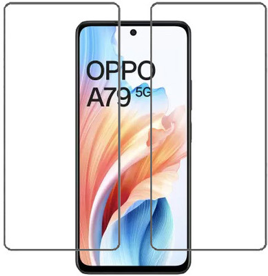 KMPERED Tempered Glass Guard for Oppo A79 5G(Pack of 2)
