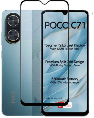 ojucase Tempered Glass Guard for Poco C71(Pack of 1)