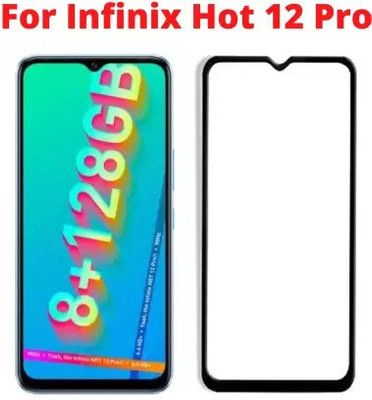 VISHRN Edge To Edge Tempered Glass for INFINIX HOT 12 PRO(Pack of 1)