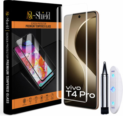 MS-Shield Tempered Glass Guard for Vivo T4 Pro 5G, Advanced HD+ Curved UV Gorilla Glass Protection(Pack of 1)