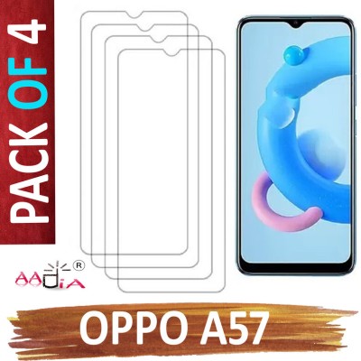 aadia Tempered Glass Guard for Oppo A57(Pack of 4)