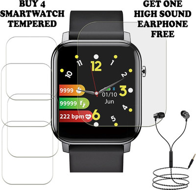 SOMTONE Tempered Glass Guard for FITSPARK ECLIPSE SMART WATCH PACK-4 BUY AND GET ONE EARPHONE FREE(Pack of 4)