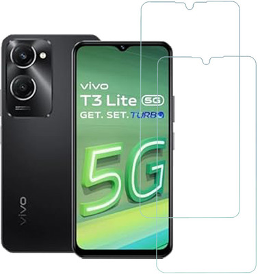 VAYUVAULT Tempered Glass Guard for vivo T3 Lite 5G(Pack of 2)