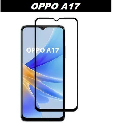 BRENZZ Edge To Edge Tempered Glass for oppo a17, OPPO A17(Pack of 1)