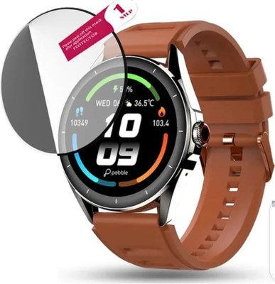 DOWRVIN Tempered Glass Guard for PEBBLE COSMOS VALOR SMART WATCH TEMPERED GLASS(Pack of 1)