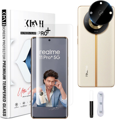 KLAH Tempered Glass Guard for Realme 11 Pro+ 5G, With Camera Lens Protector(Pack of 1)