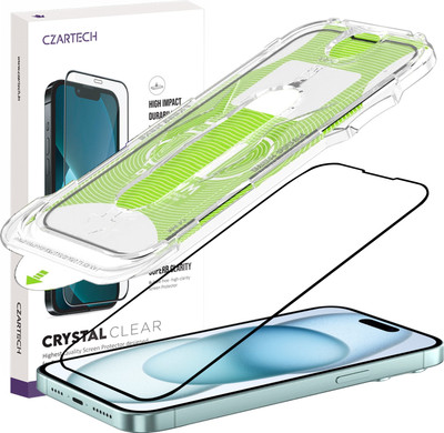 CZARTECH Tempered Glass Guard for APPLE Iphone 15 Plus(Pack of 1)