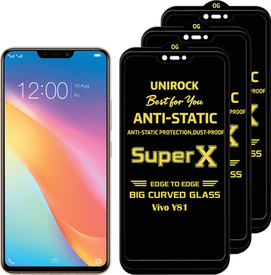 Unirock Tempered Glass Guard for Vivo Y81(Pack of 3)