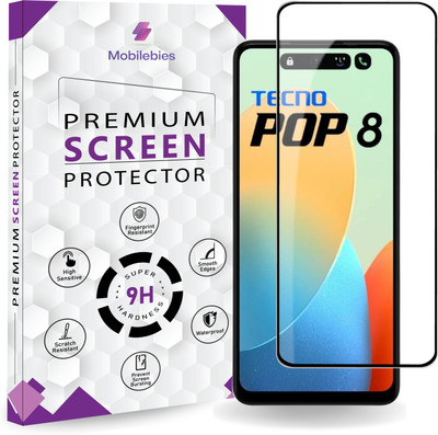 Mobilebies Tempered Glass Guard for Tecno Pop 8 OG Premium Screen Protector(Pack of 1)