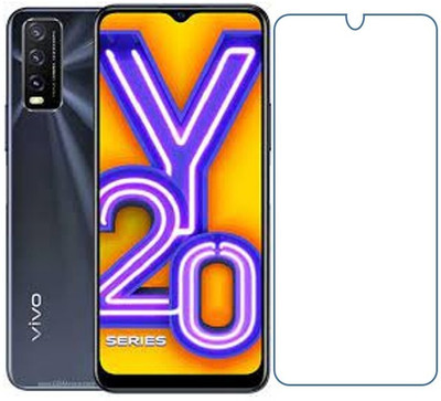 Fit size Edge To Edge Screen Guard for Tempered glass fiber plastic vivo Y20(Pack of 1)