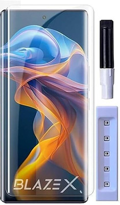 WallCraft Tempered Glass Guard for Lava Blaze X 5G Advanced Border Less Full Edge to Edge UV Screen Protector and Easy Installation Kit.(Pack of 1)