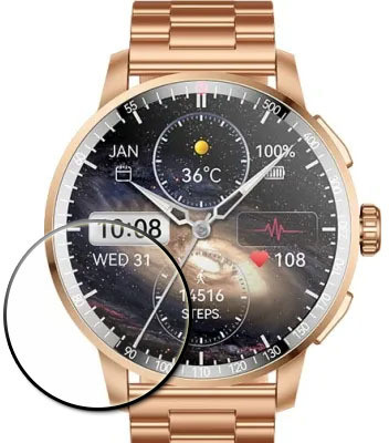 tombik Tempered Glass Guard for 45ff-Itel Unicorn Pro Smartwatch(Pack of 1)